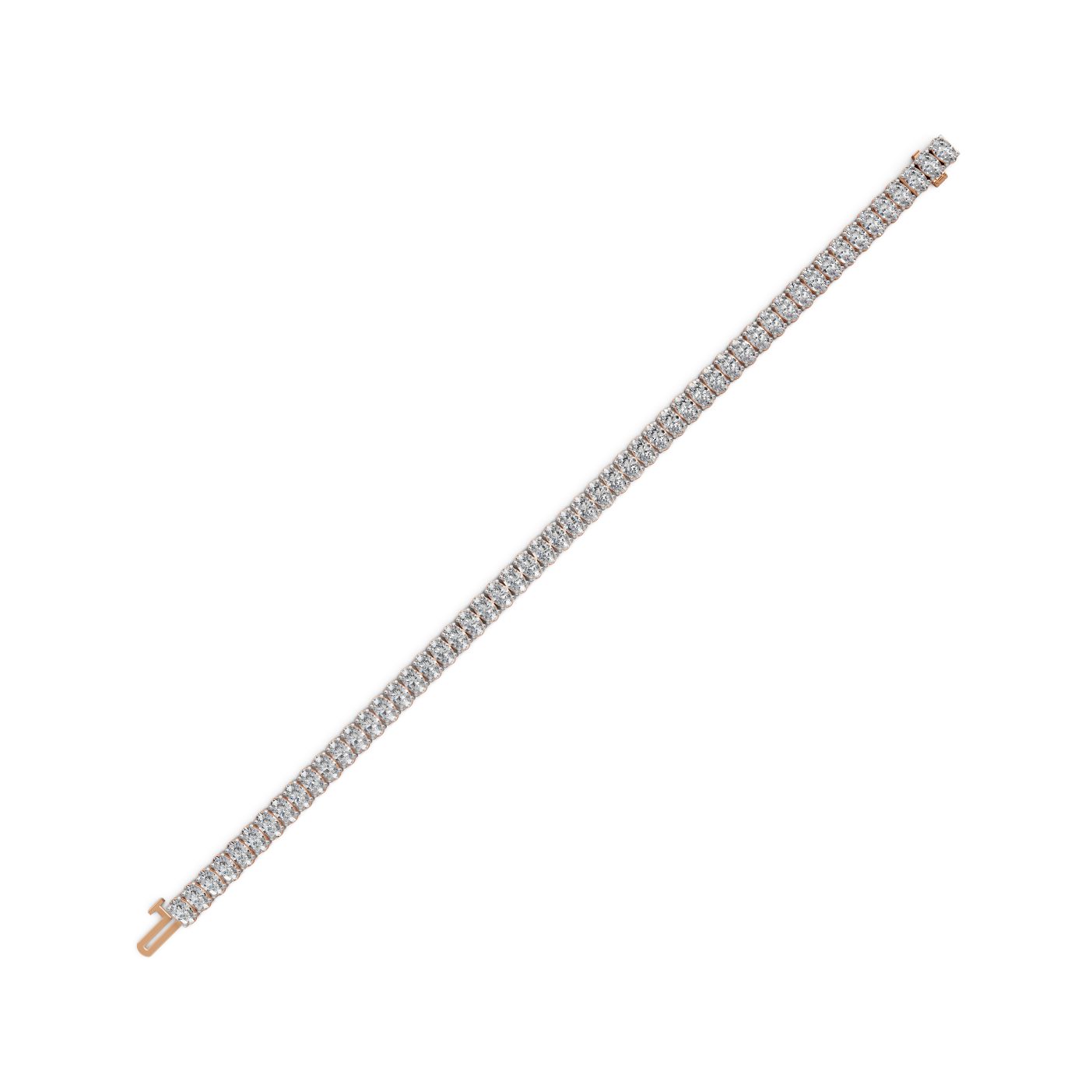 Brilliant Bloom Oval Lab-Grown Diamond Tennis Bracelet in rose gold