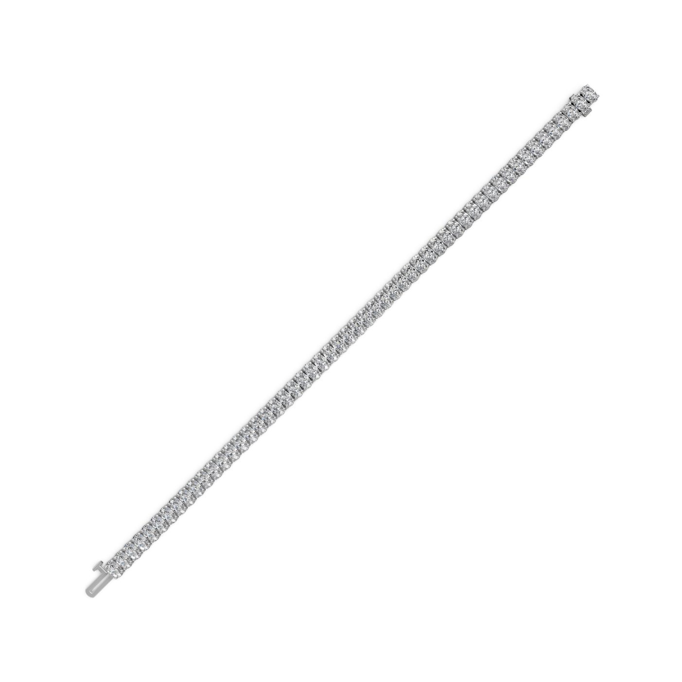 Brilliant Bloom Oval Lab-Grown Diamond Tennis Bracelet in white gold