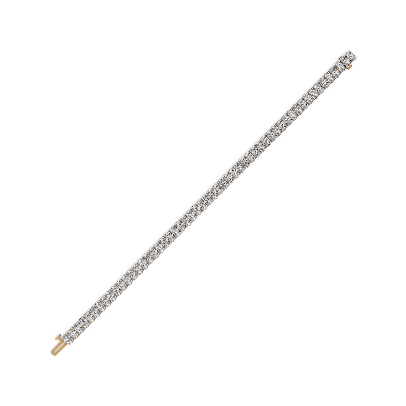 Brilliant Bloom Oval Lab-Grown Diamond Tennis Bracelet in yellow gold