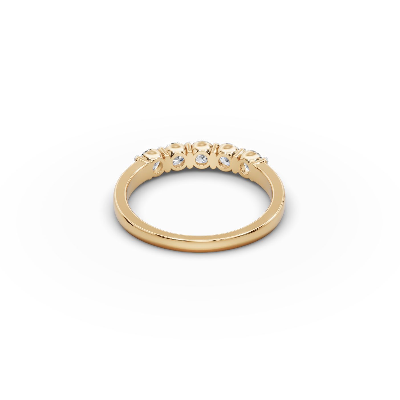 Opulent Muse Round Lab-Grown Diamond Five Stone Ring in yellow gold