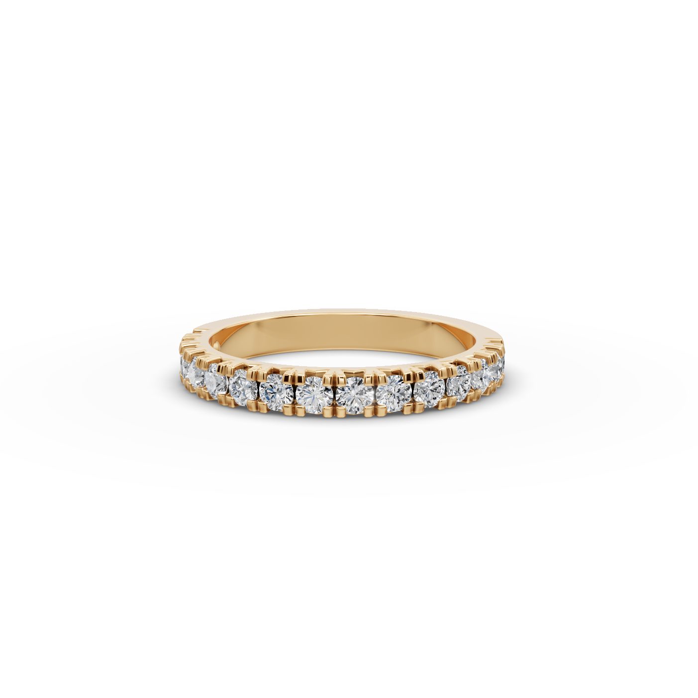 Endless Reverie Round Lab-Grown Diamond Eternity Ring in yellow gold, set with lab-grown diamonds
