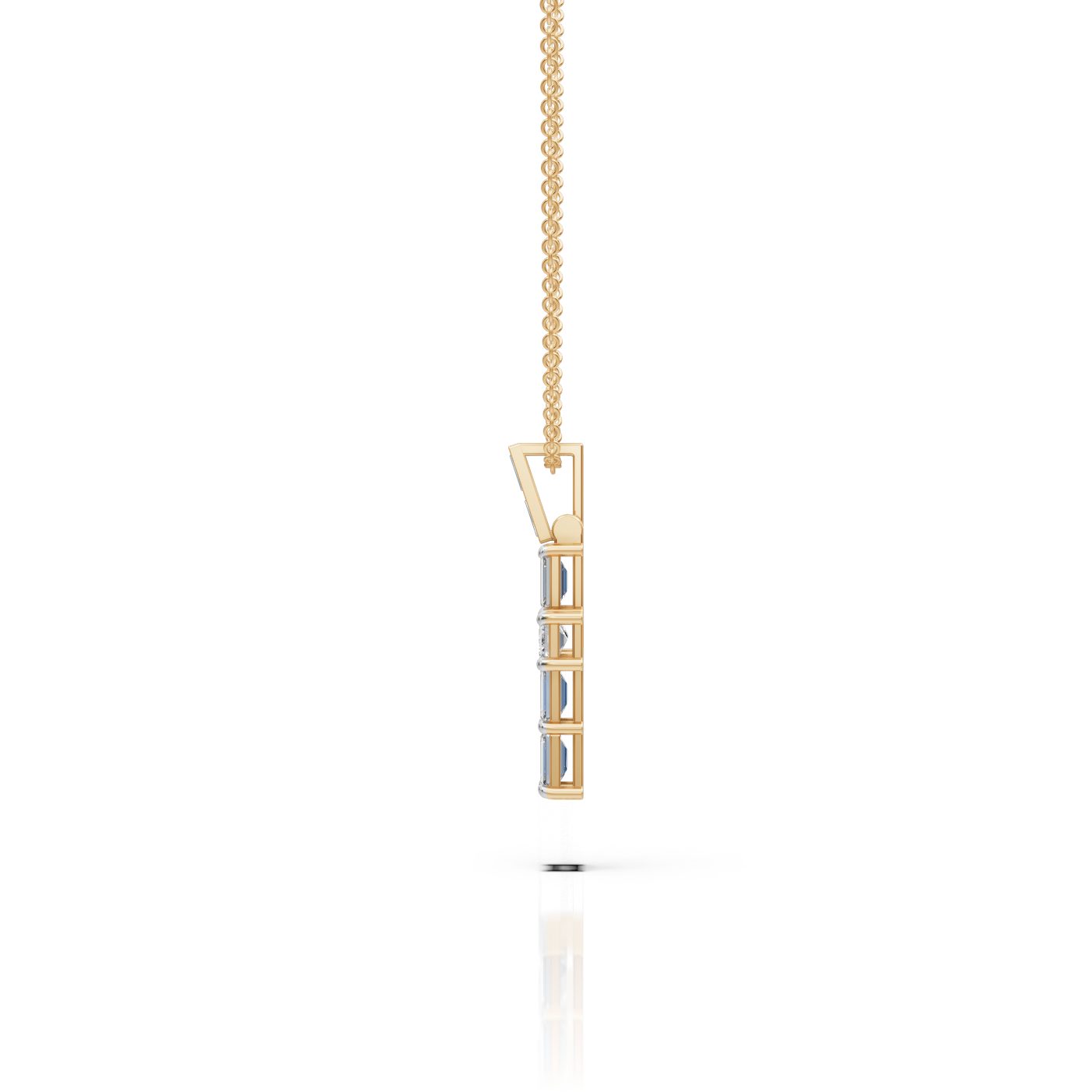 Opulent Reverie Cross Lab-Grown Diamond Pendant in yellow gold