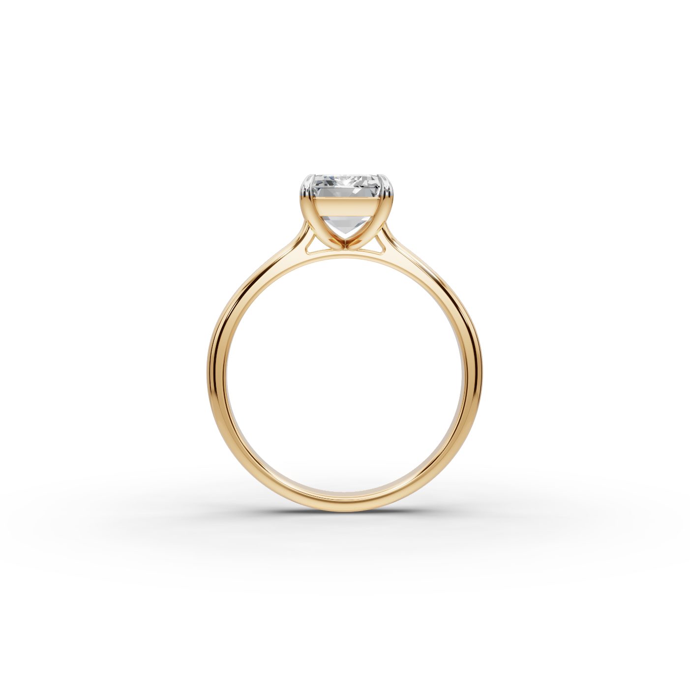 Eternal Promise Emerald Lab-Grown Diamond Solitaire Ring in yellow gold
