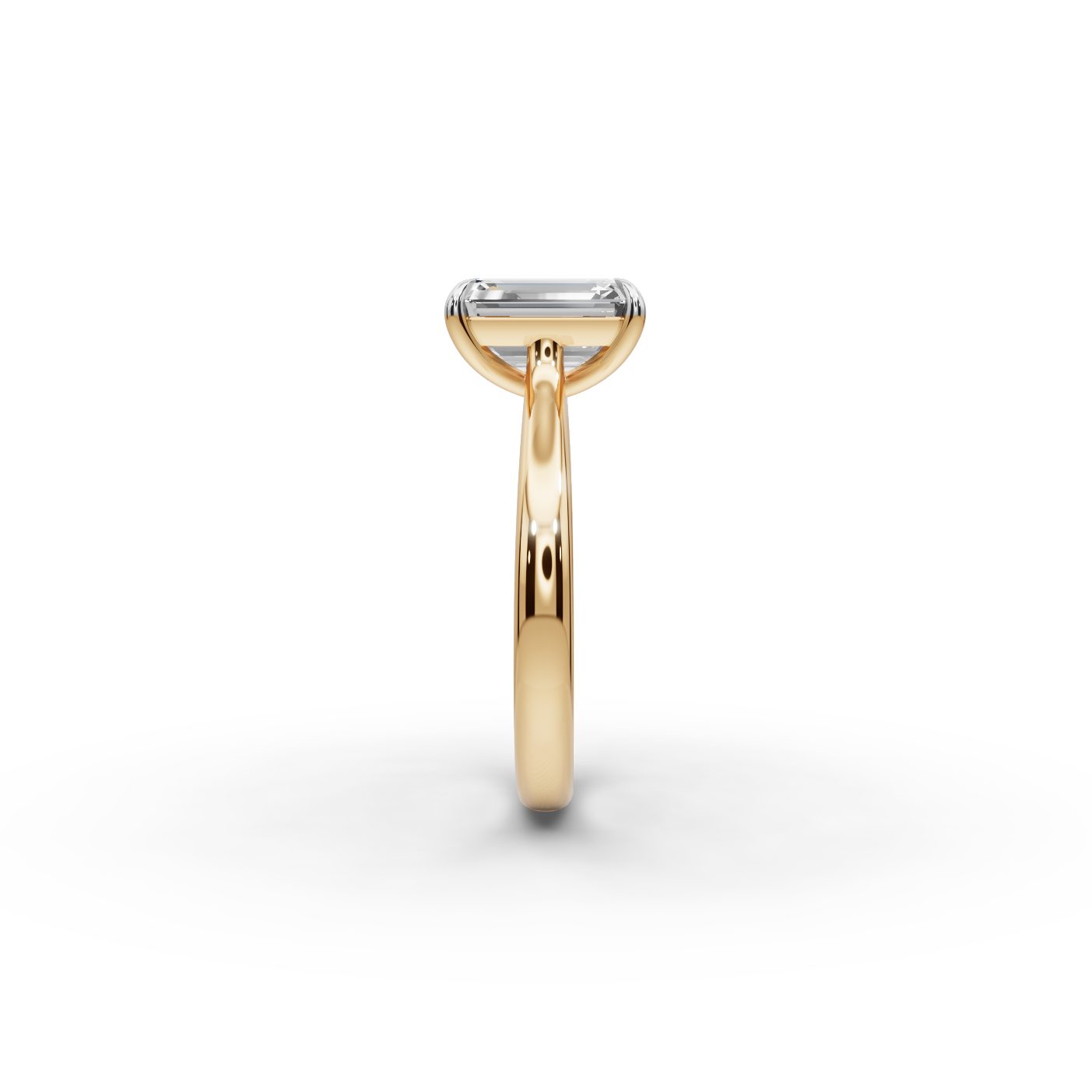 Eternal Promise Emerald Lab-Grown Diamond Solitaire Ring in yellow gold