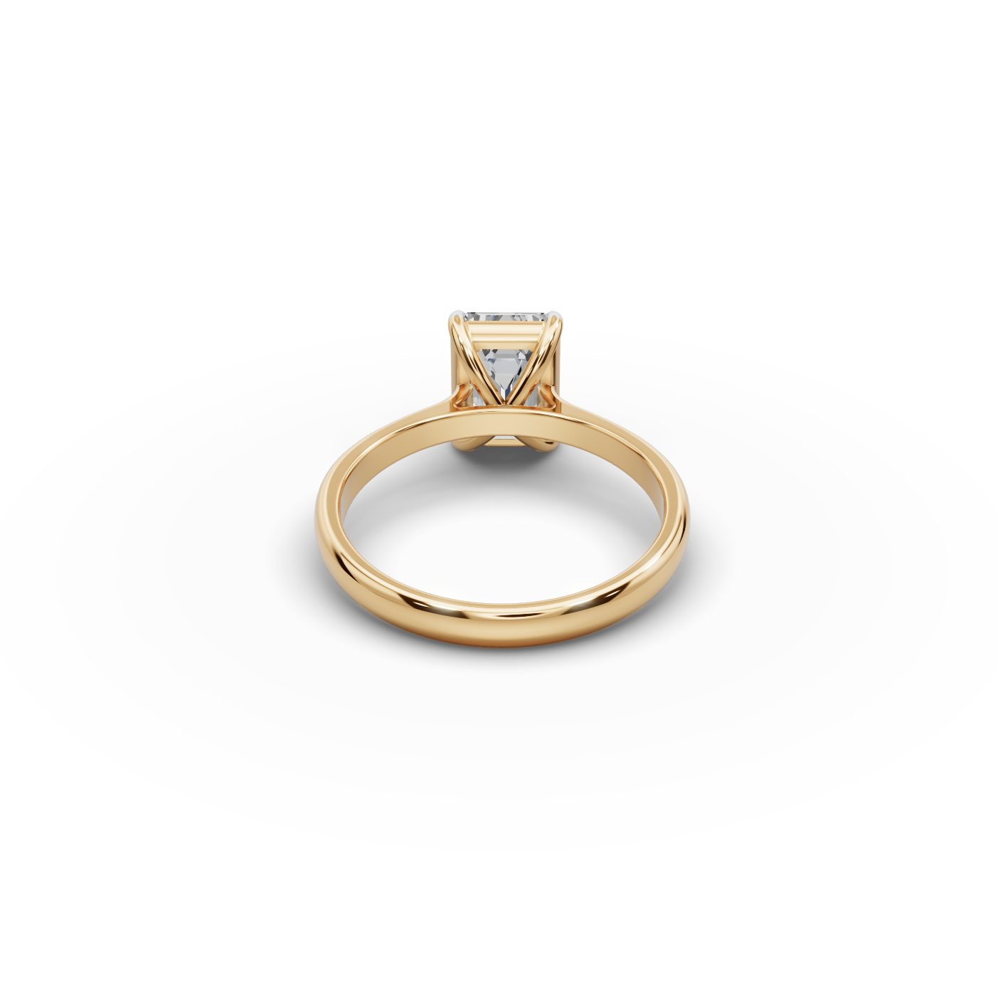 Eternal Promise Emerald Lab-Grown Diamond Solitaire Ring in yellow gold