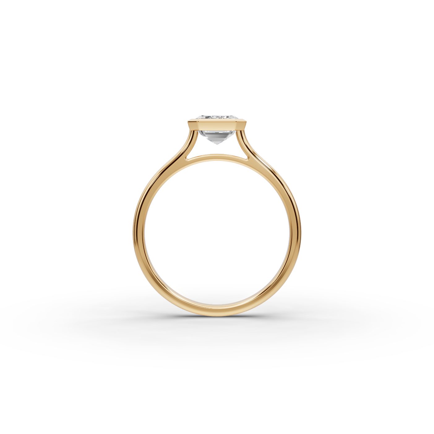 Enduring Glow Emerald Lab-Grown Diamond Solitaire Ring in yellow gold