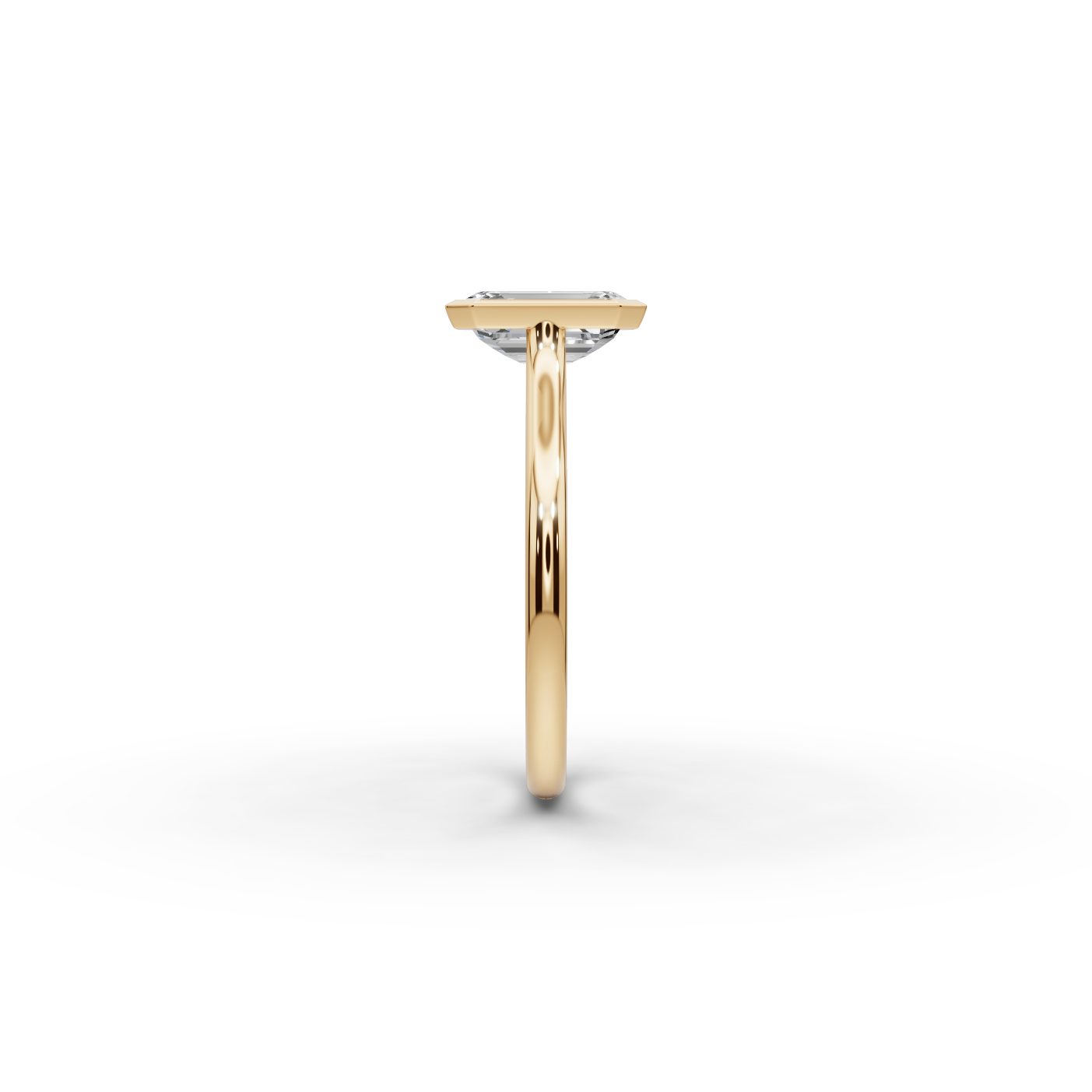 Enduring Glow Emerald Lab-Grown Diamond Solitaire Ring in yellow gold