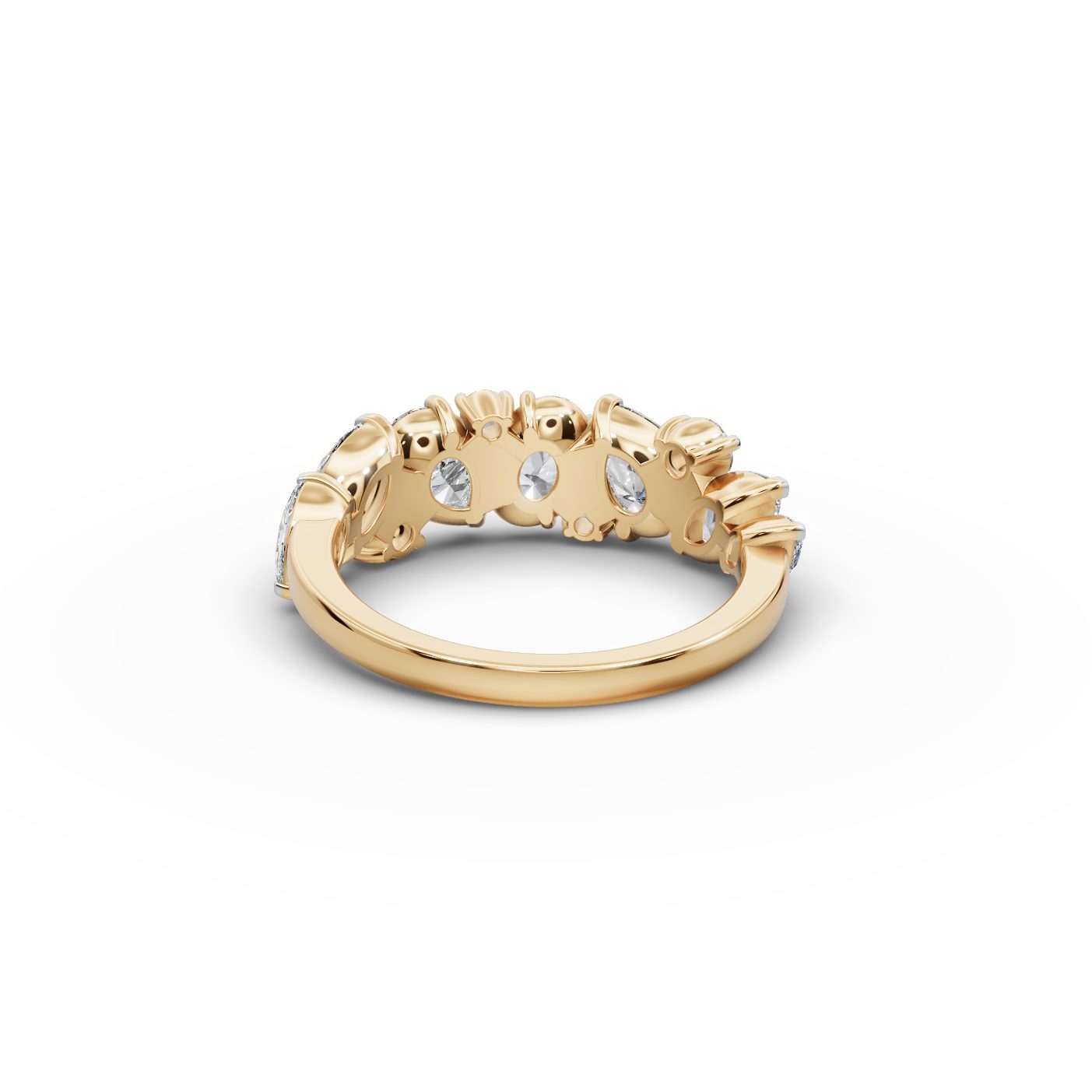 Infinite Aura Pear Lab-Grown Diamond Bands Ring in yellow gold