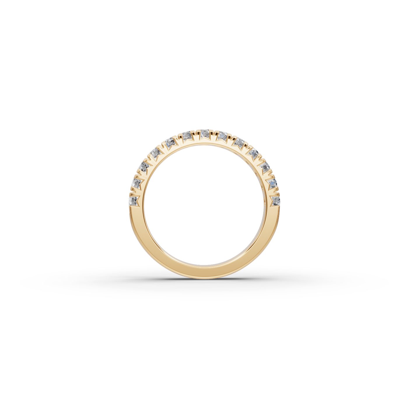 Infinite Signature Round Lab-Grown Diamond Eternity Ring in yellow gold