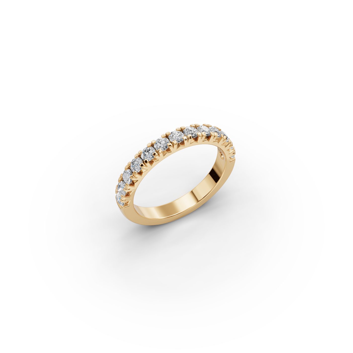 Infinite Signature Round Lab-Grown Diamond Eternity Ring in yellow gold