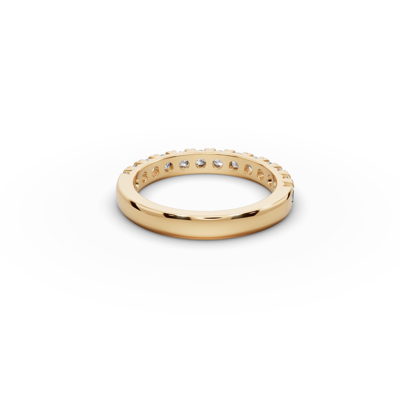 Infinite Signature Round Lab-Grown Diamond Eternity Ring in yellow gold