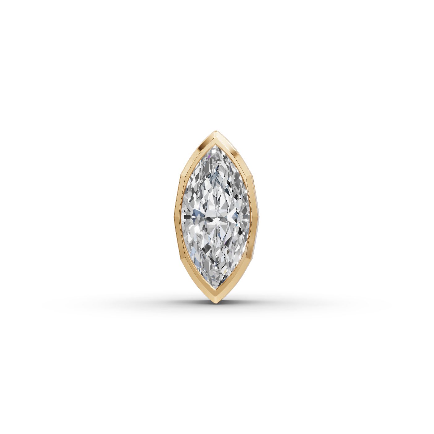 Infinite Whisper Marquise Lab-Grown Diamond Solitaire Pendant in yellow gold, set with lab-grown diamonds