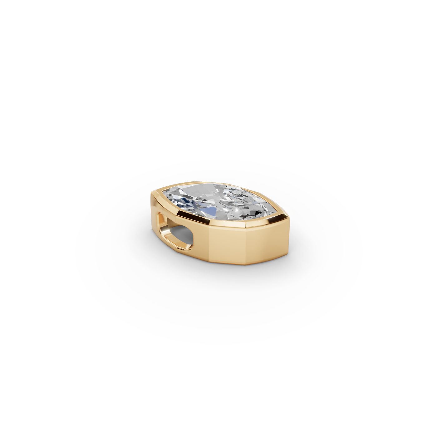 Infinite Whisper Marquise Lab-Grown Diamond Solitaire Pendant in yellow gold