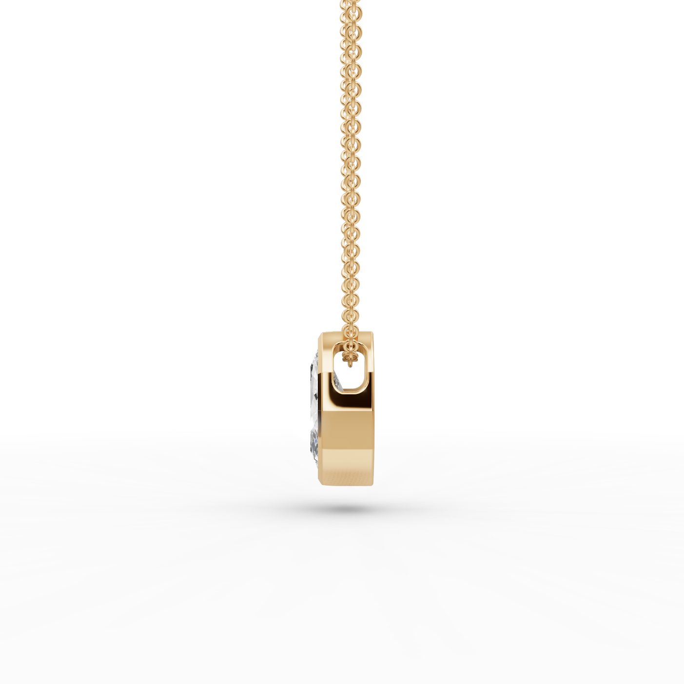 Infinite Whisper Marquise Lab-Grown Diamond Solitaire Pendant in yellow gold
