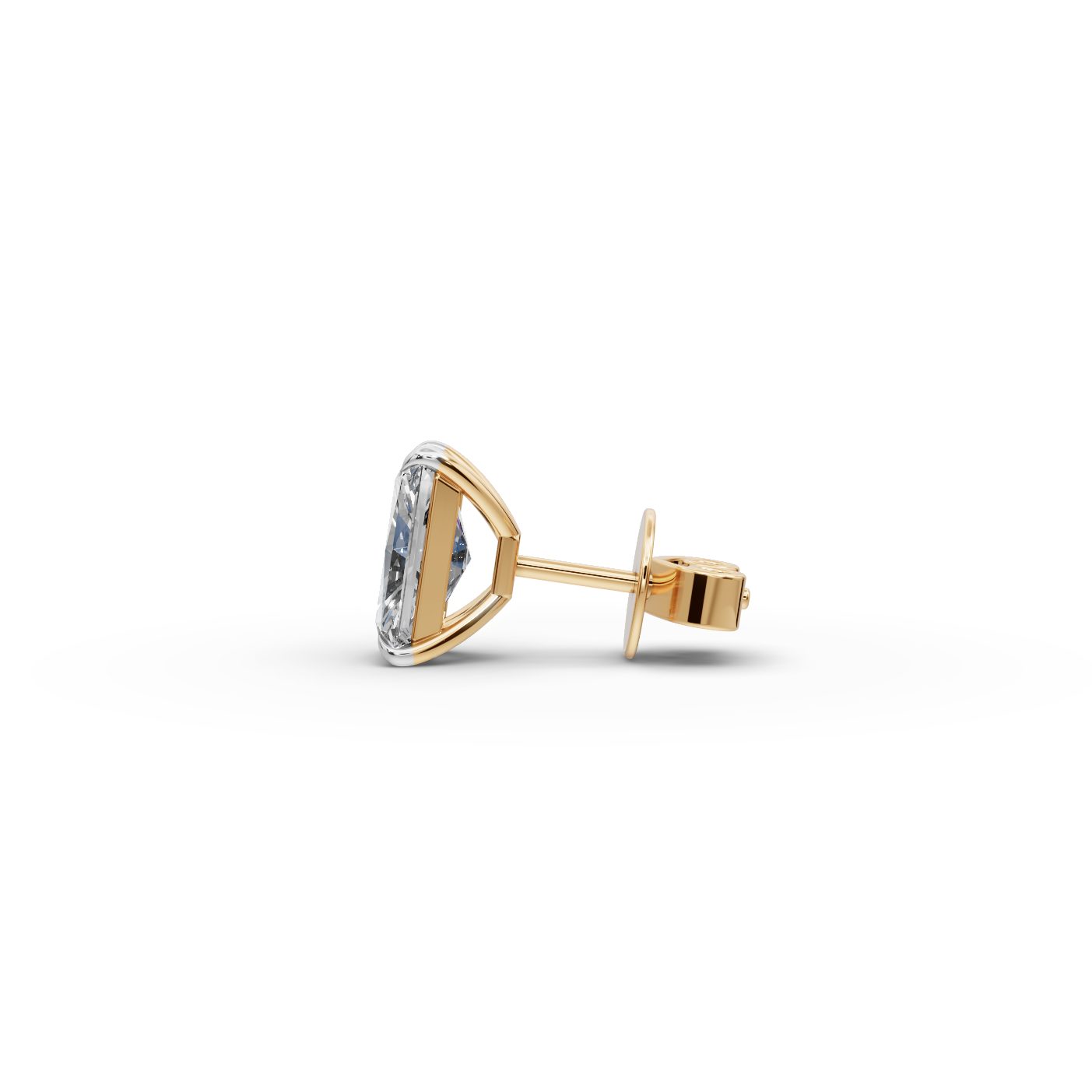 Classic Glow Radiant Lab-Grown Diamond Studs Earring in yellow gold