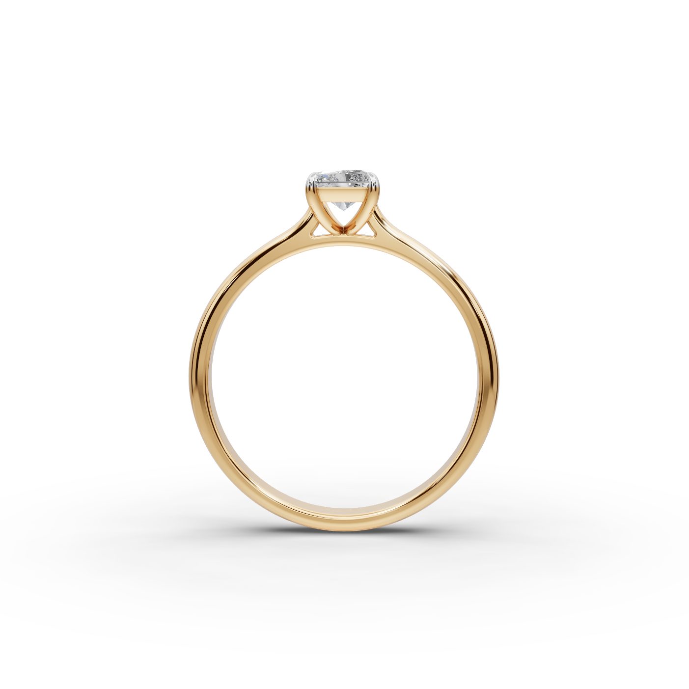 Luminous Promise Radiant Lab-Grown Diamond Solitaire Ring in yellow gold