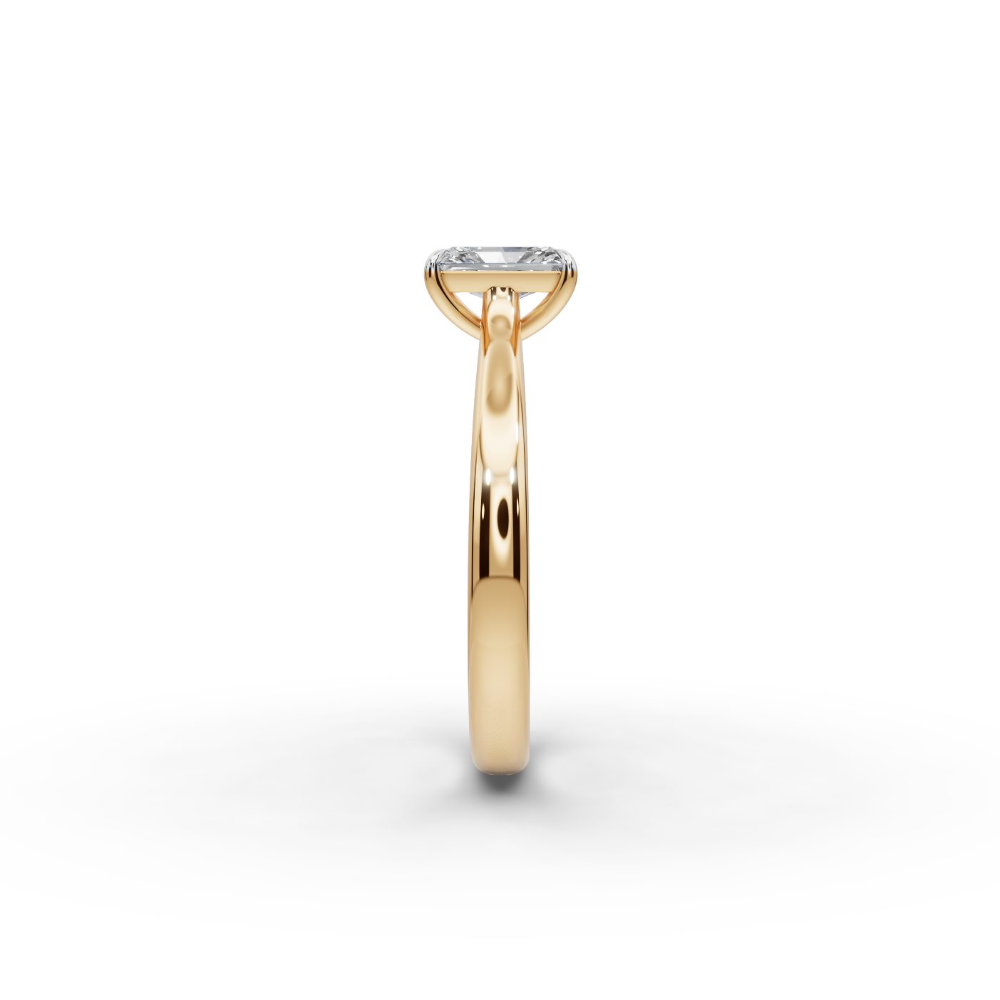 Luminous Promise Radiant Lab-Grown Diamond Solitaire Ring in yellow gold