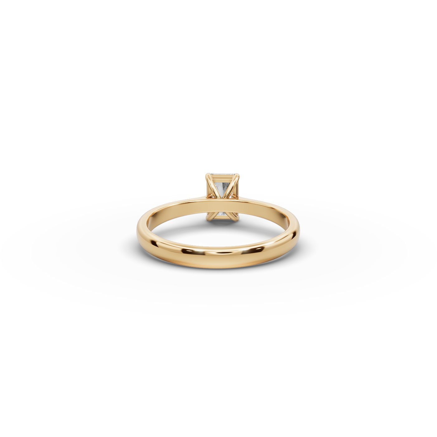 Luminous Promise Radiant Lab-Grown Diamond Solitaire Ring in yellow gold