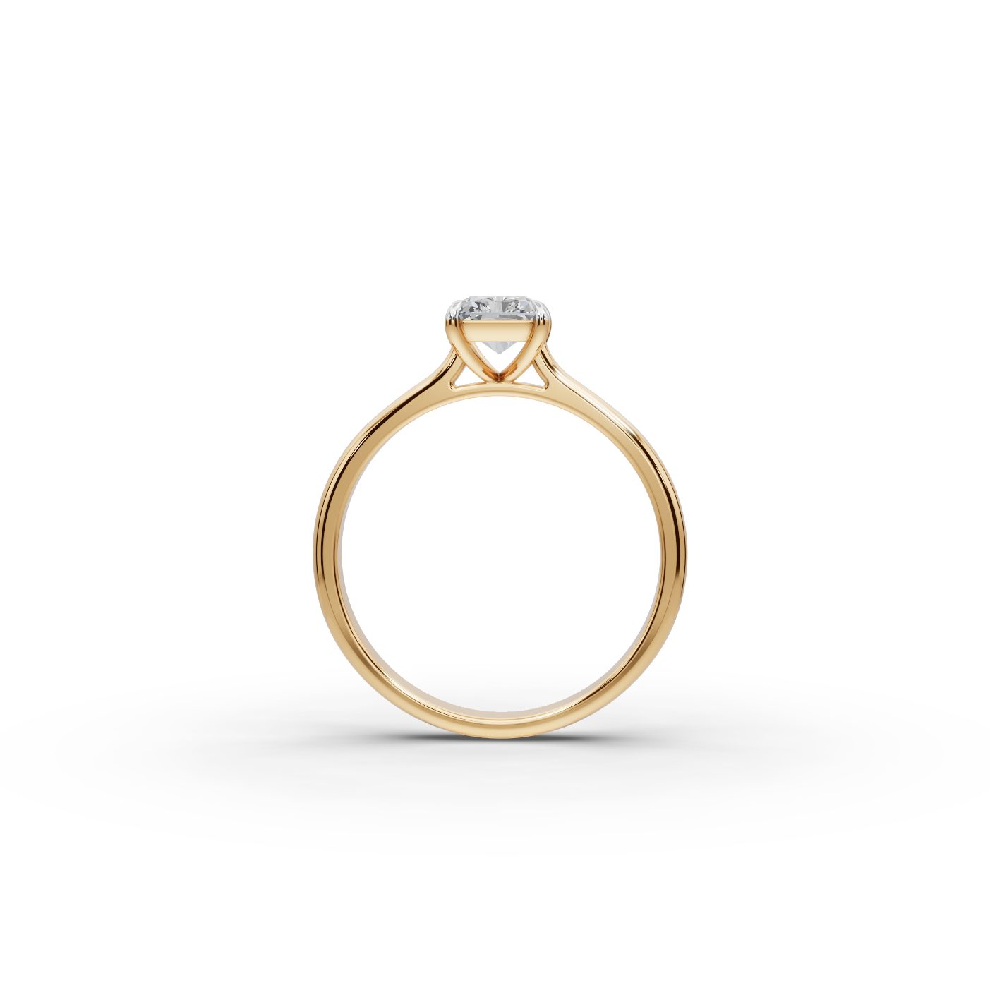 Classic Reverie Radiant Lab-Grown Diamond Solitaire Ring in yellow gold