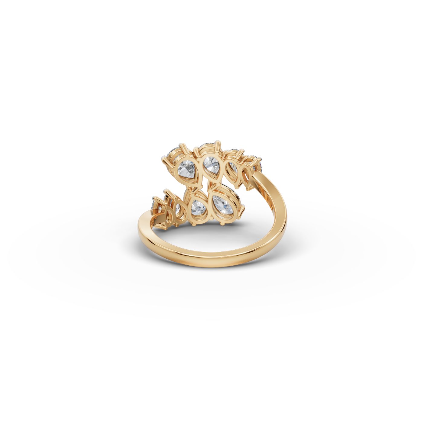Brilliant Reverie Pear Lab-Grown Diamond Cocktail Ring in yellow gold