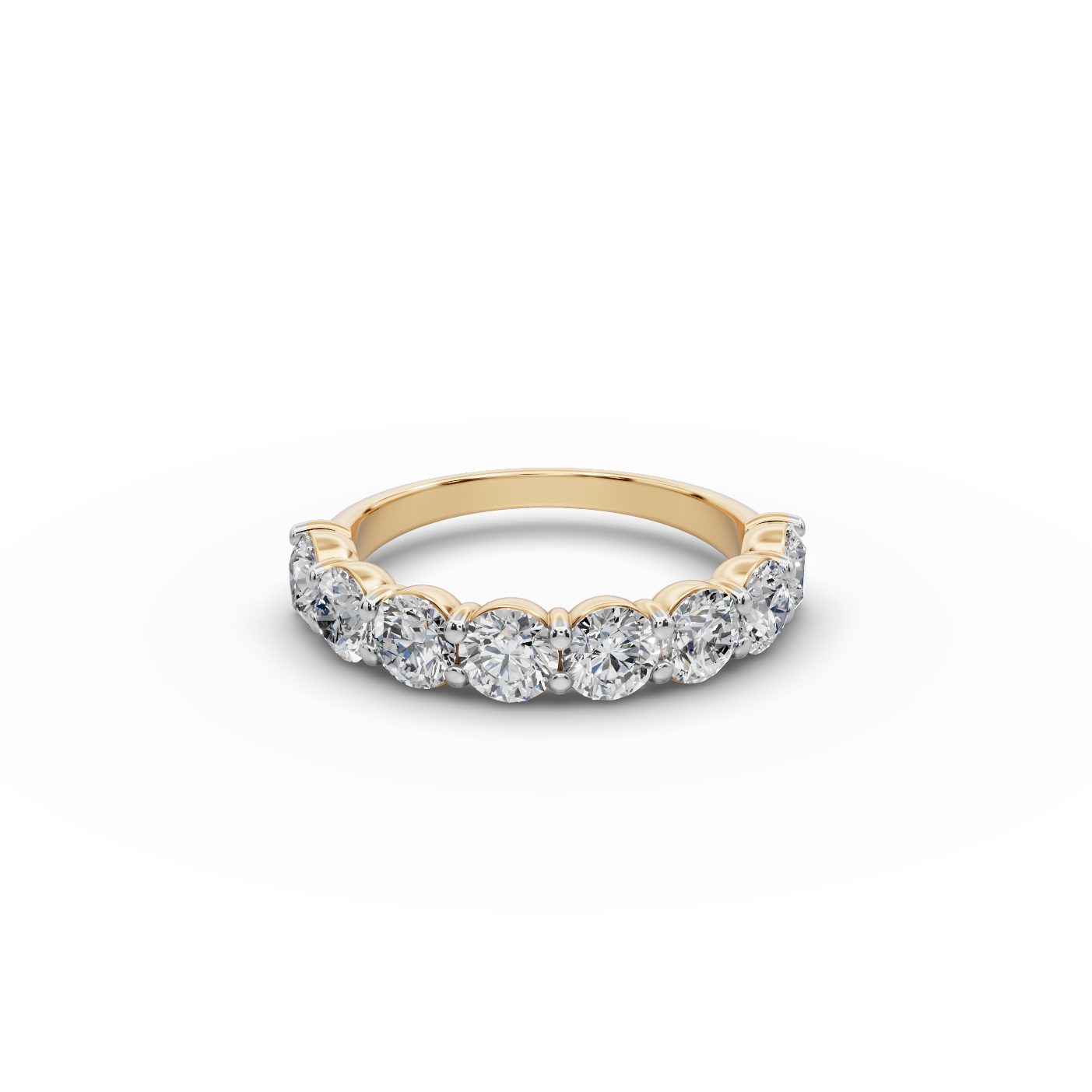 Golden Reverie Round Lab-Grown Diamond Bands Ring in yellow gold, set with lab-grown diamonds
