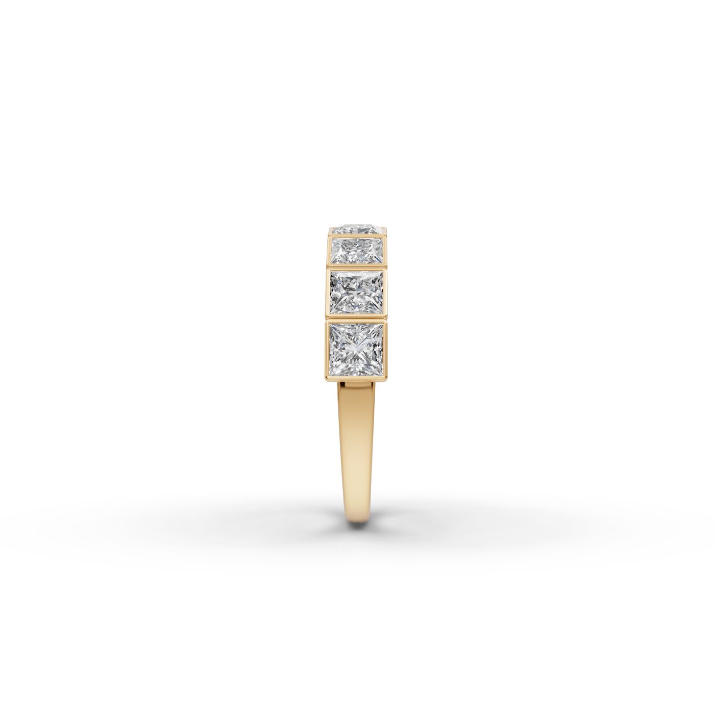 Midnight Signature Princess Lab-Grown Diamond Bands Ring in yellow gold