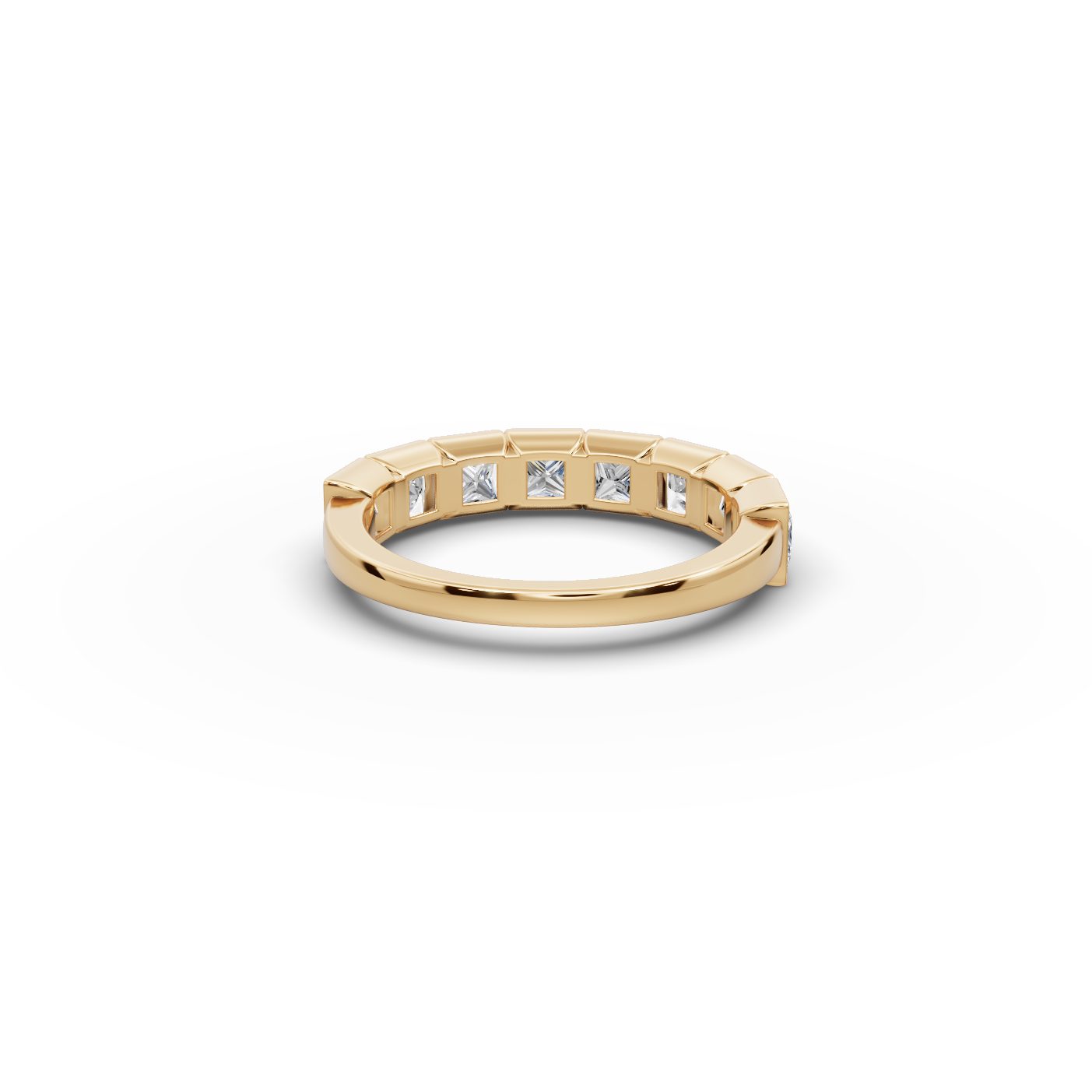 Midnight Signature Princess Lab-Grown Diamond Bands Ring in yellow gold