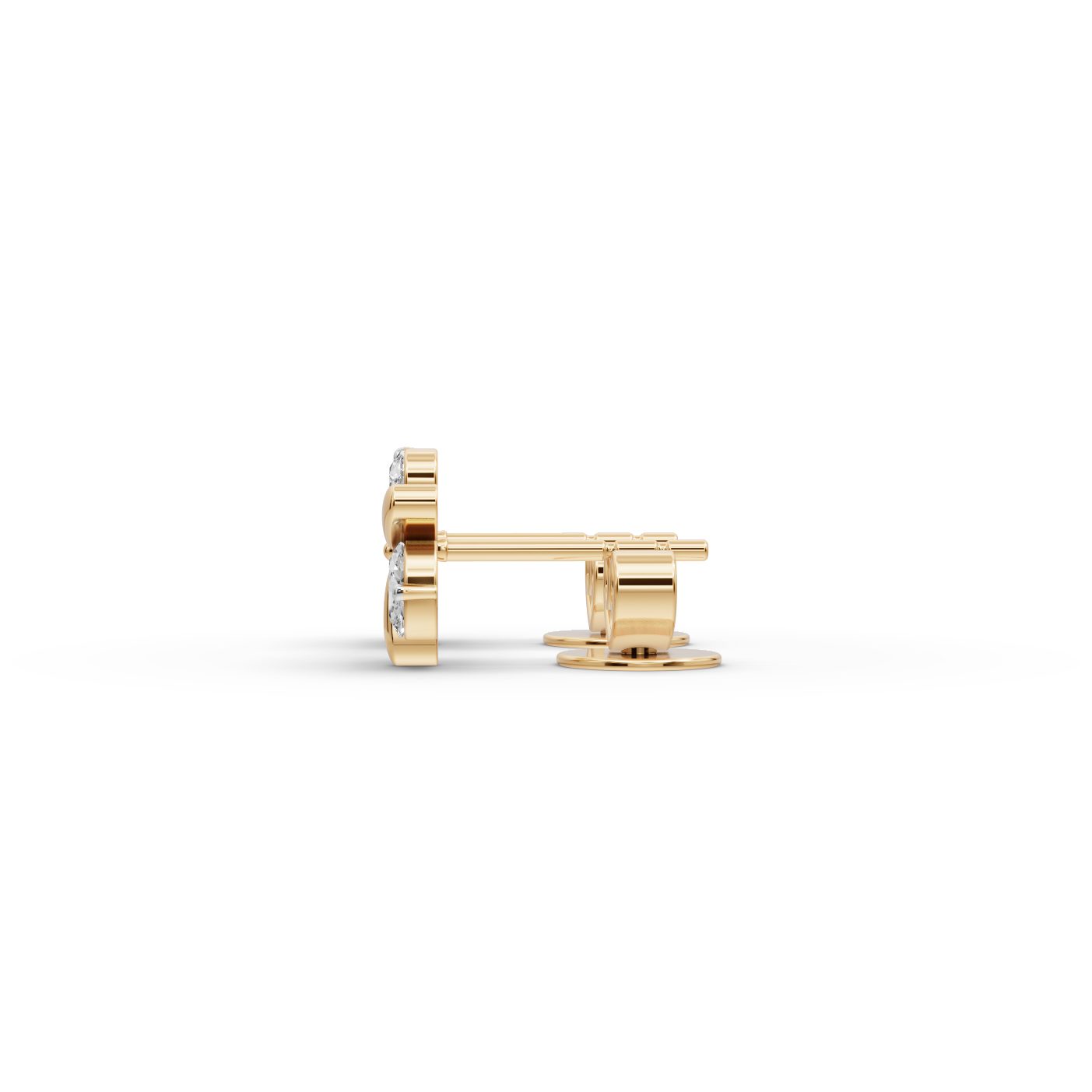 Eternal Signature Oval Lab-Grown Diamond Studs Earring in yellow gold