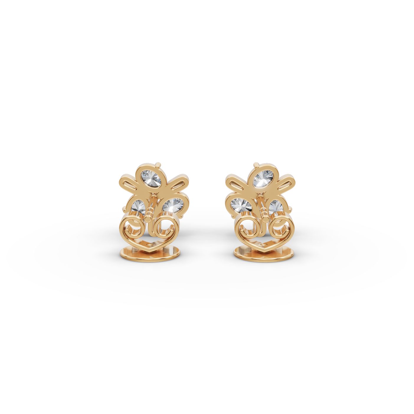 Eternal Signature Oval Lab-Grown Diamond Studs Earring in yellow gold