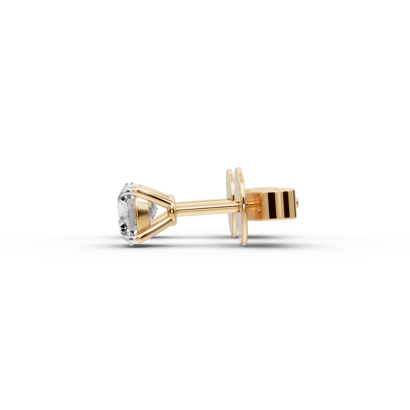 Eternal Dew Round Lab-Grown Diamond Studs Earring in yellow gold