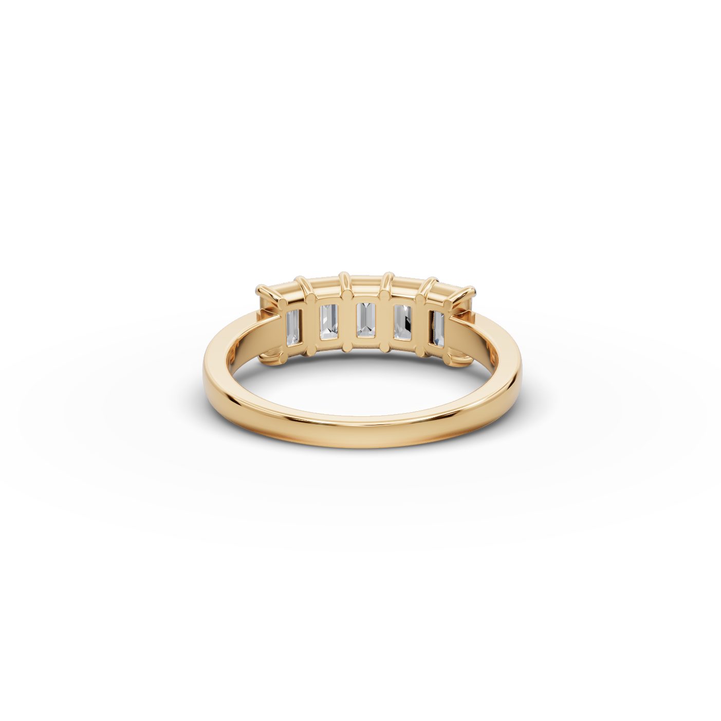 Infinite Light Emerald Lab-Grown Diamond Five Stone Ring in yellow gold