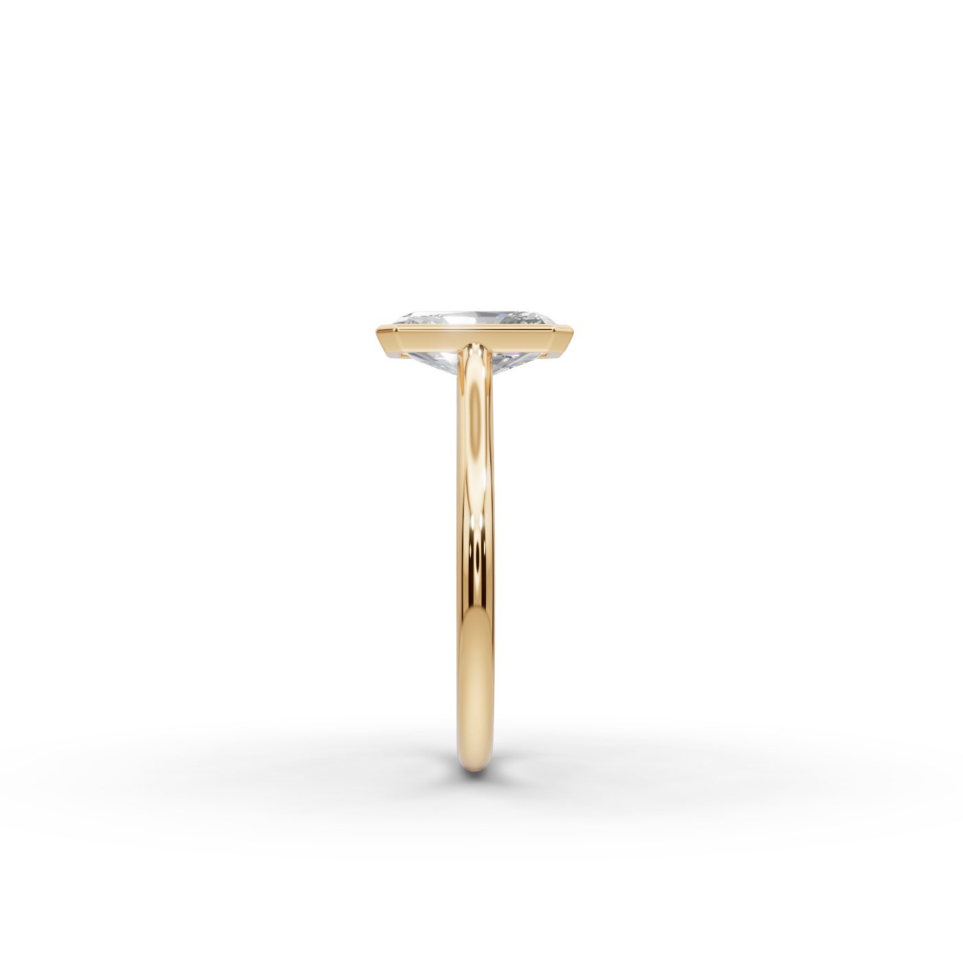 Morning Ember Radiant Lab-Grown Diamond Solitaire Ring in yellow gold