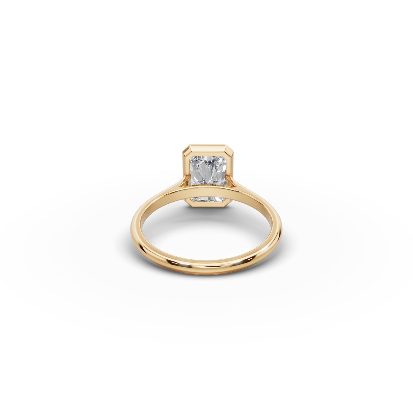 Morning Ember Radiant Lab-Grown Diamond Solitaire Ring in yellow gold
