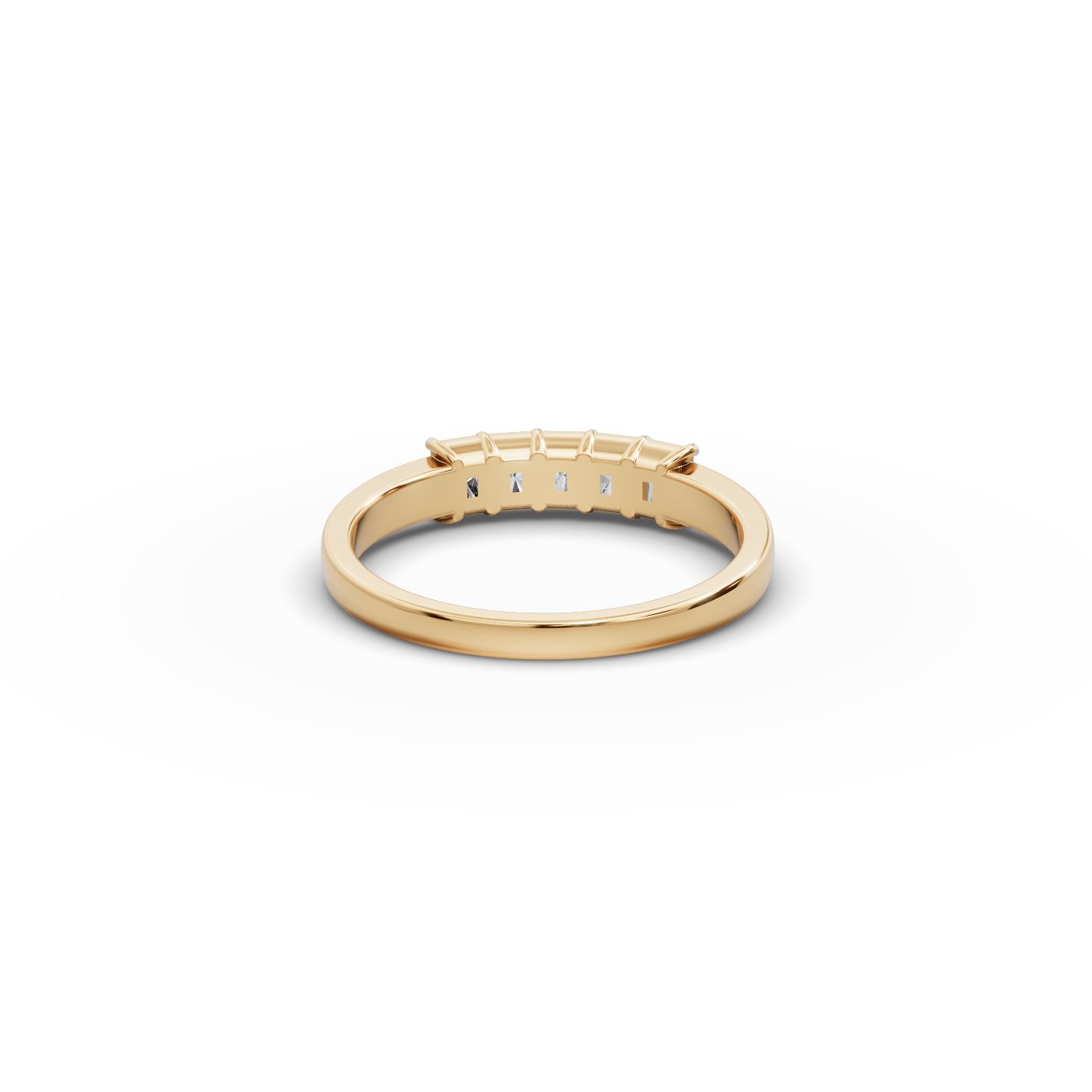 Opulent Light Radiant Lab-Grown Diamond Five Stone Ring in yellow gold