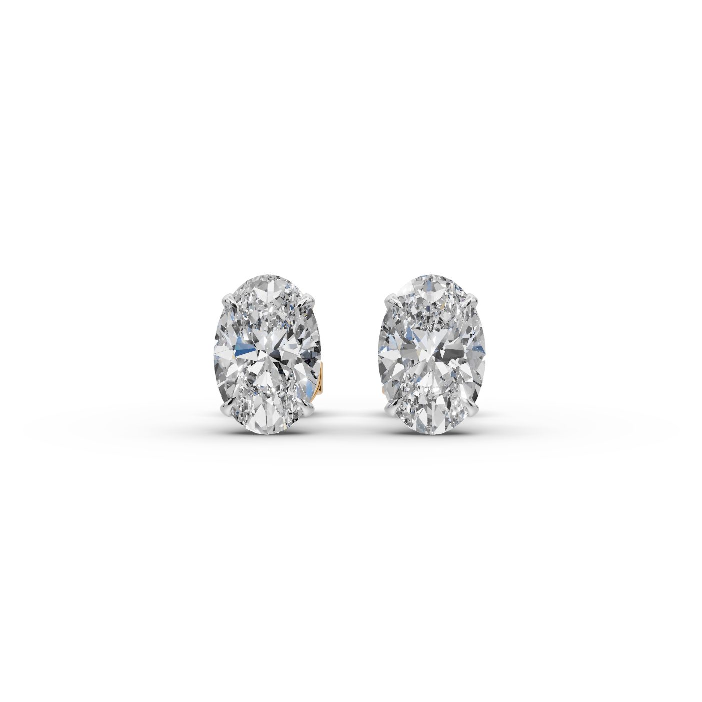 Eternal Reverie Oval Lab-Grown Diamond Studs Earring in yellow gold