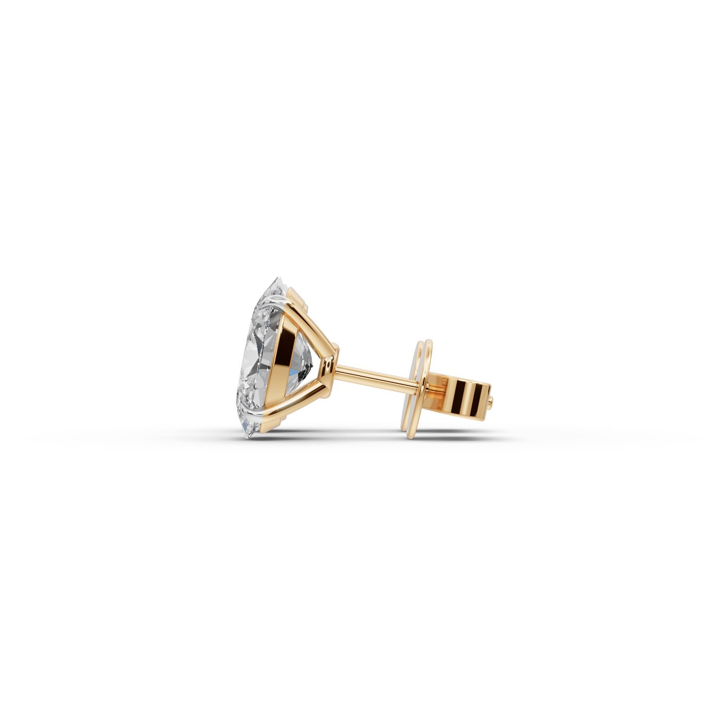 Eternal Reverie Oval Lab-Grown Diamond Studs Earring in yellow gold