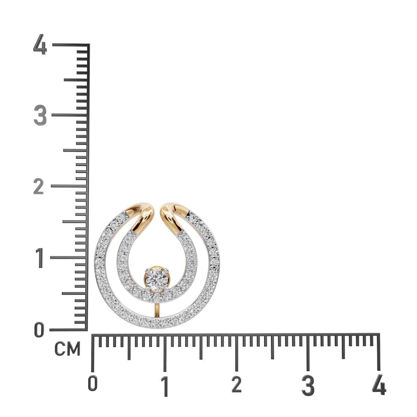 Pristine Cascade Round Lab-Grown Diamond Solitaire Pendant in yellow gold