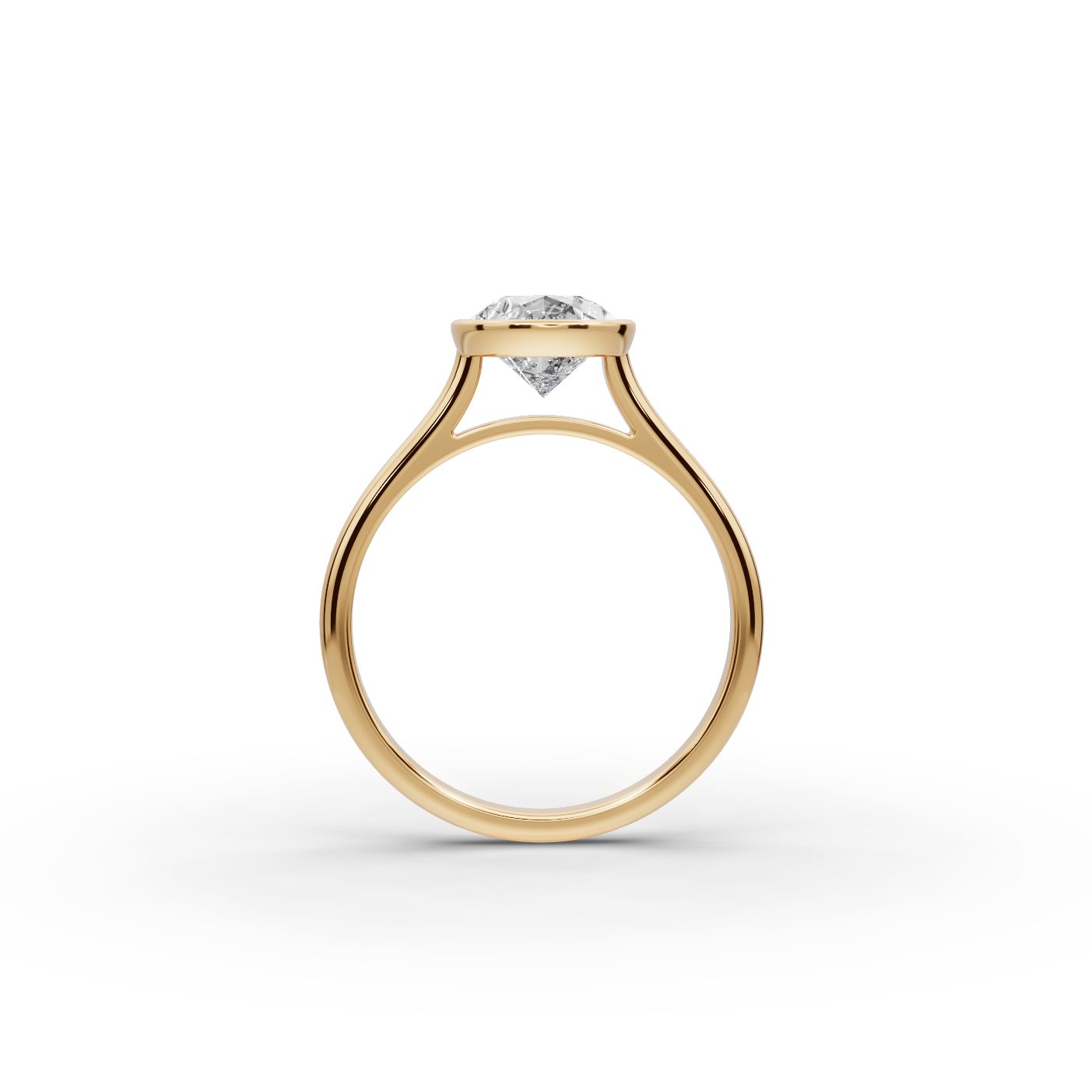 Delicate Grace Pear Lab-Grown Diamond Solitaire Ring in yellow gold