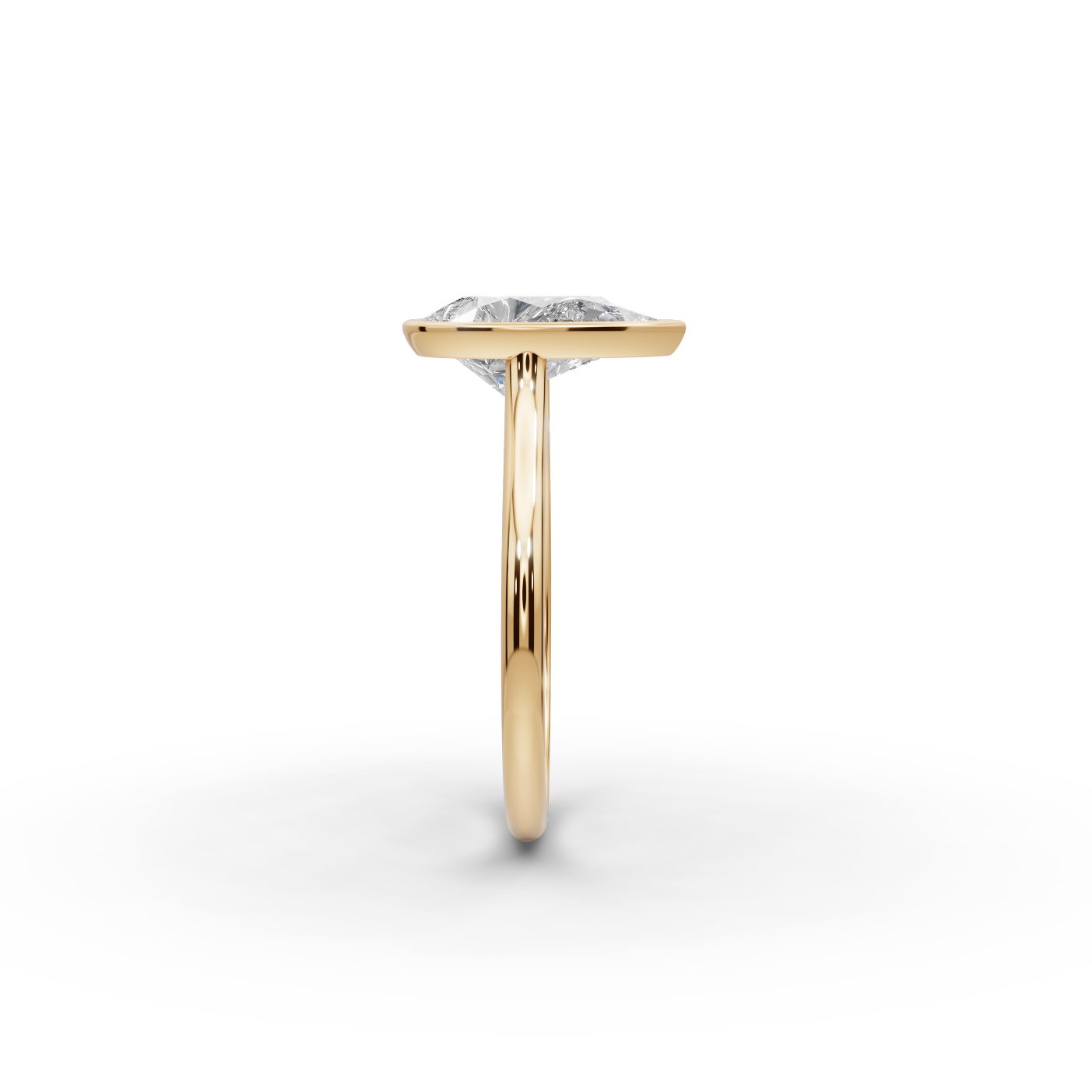 Delicate Grace Pear Lab-Grown Diamond Solitaire Ring in yellow gold