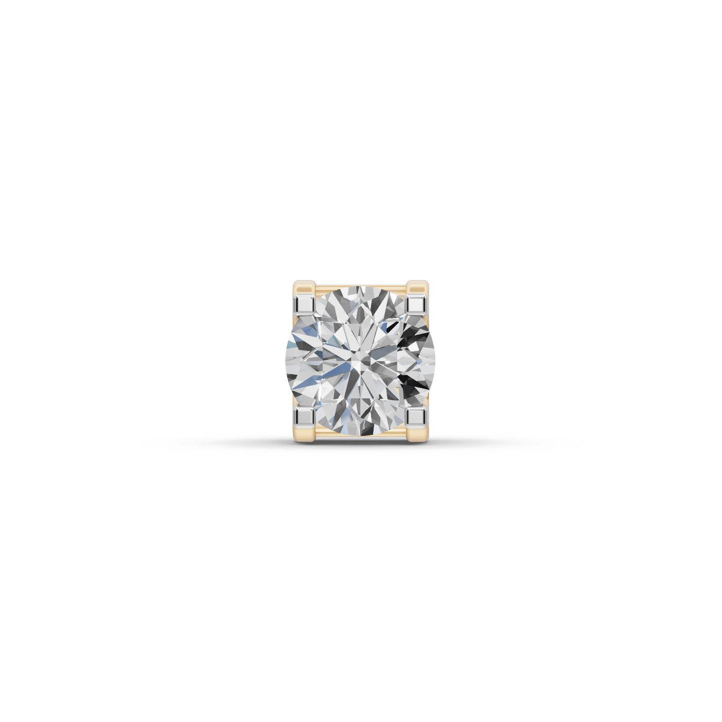 Morning Muse Round Lab-Grown Diamond Solitaire Pendant in yellow gold, set with lab-grown diamonds