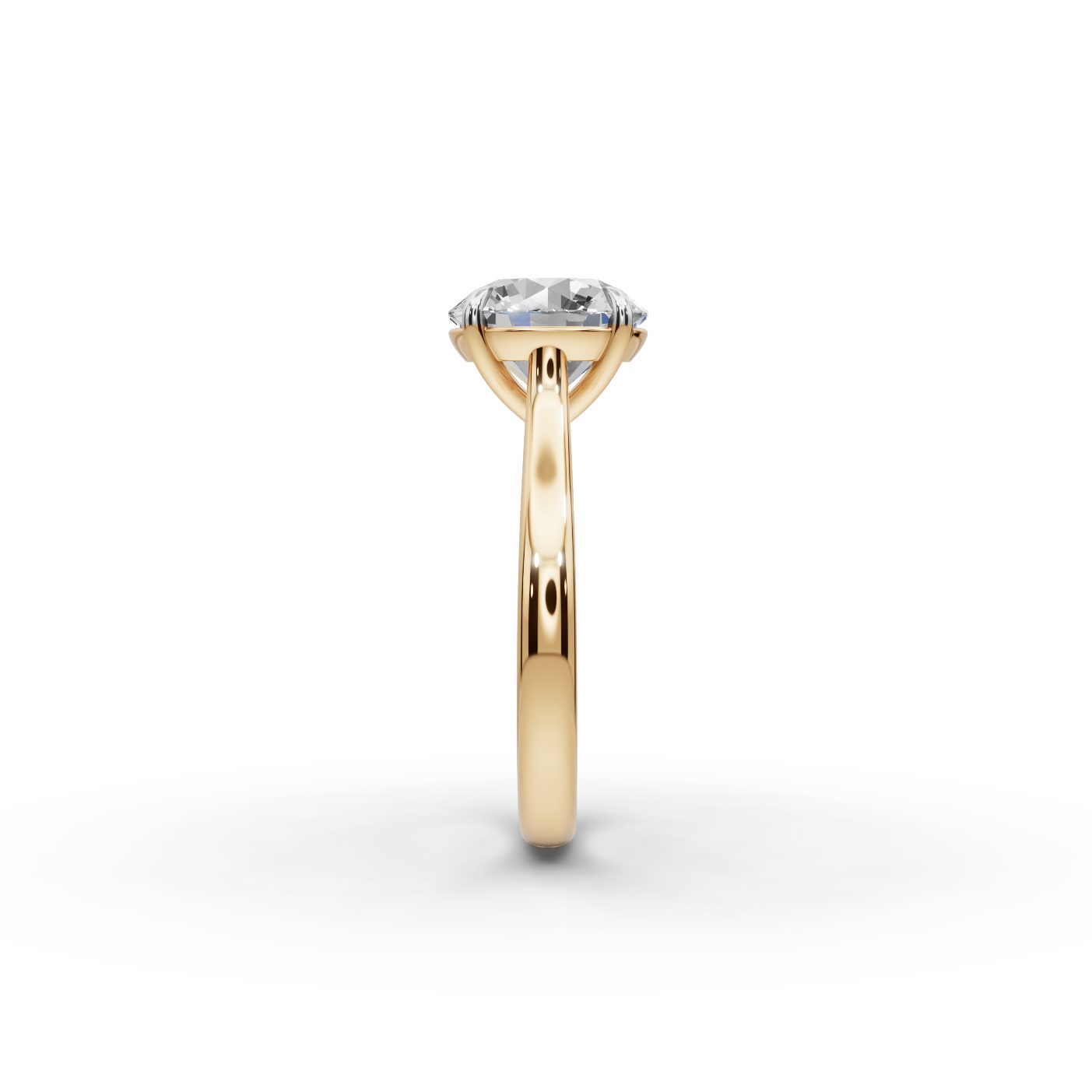Golden Glow Round Lab-Grown Diamond Solitaire Ring in yellow gold