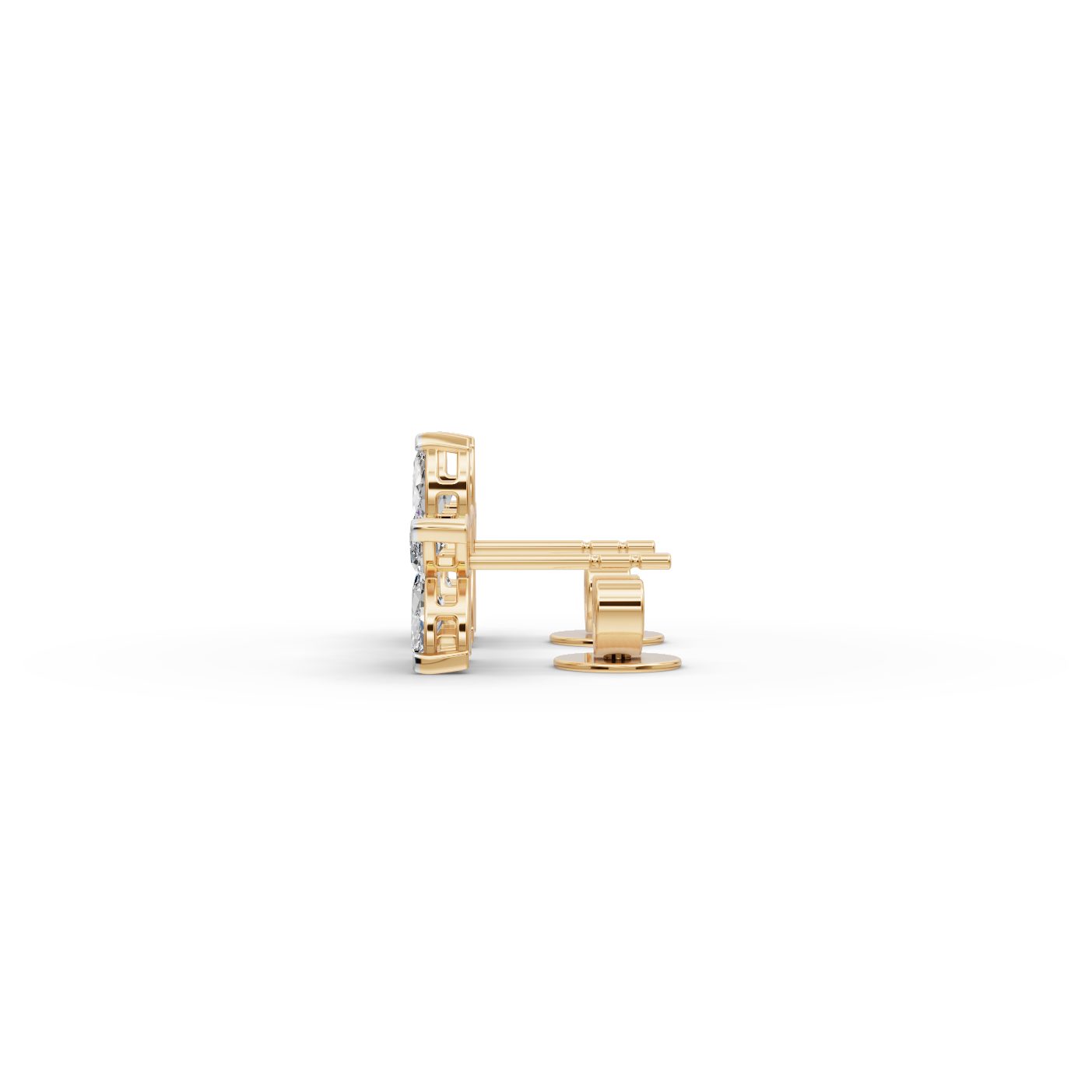 Graceful Trail Marquise Lab-Grown Diamond Studs Earring in yellow gold