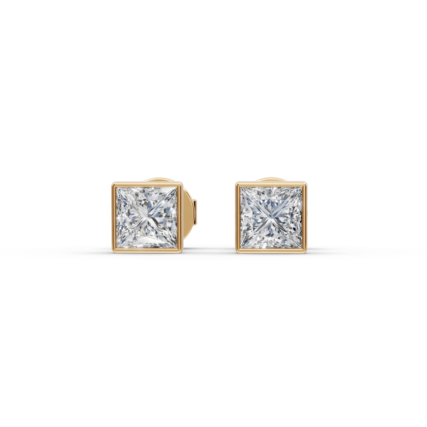 Royal Trail Princess Lab-Grown Diamond Studs Earring in yellow gold