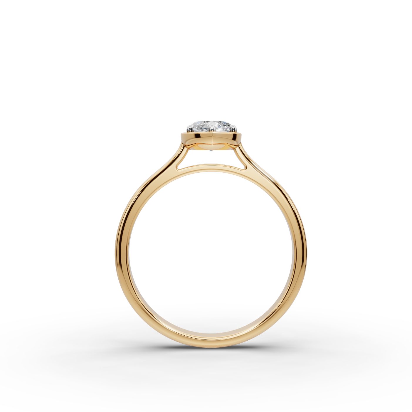 Luminous Ember Marquise Lab-Grown Diamond Solitaire Ring in yellow gold