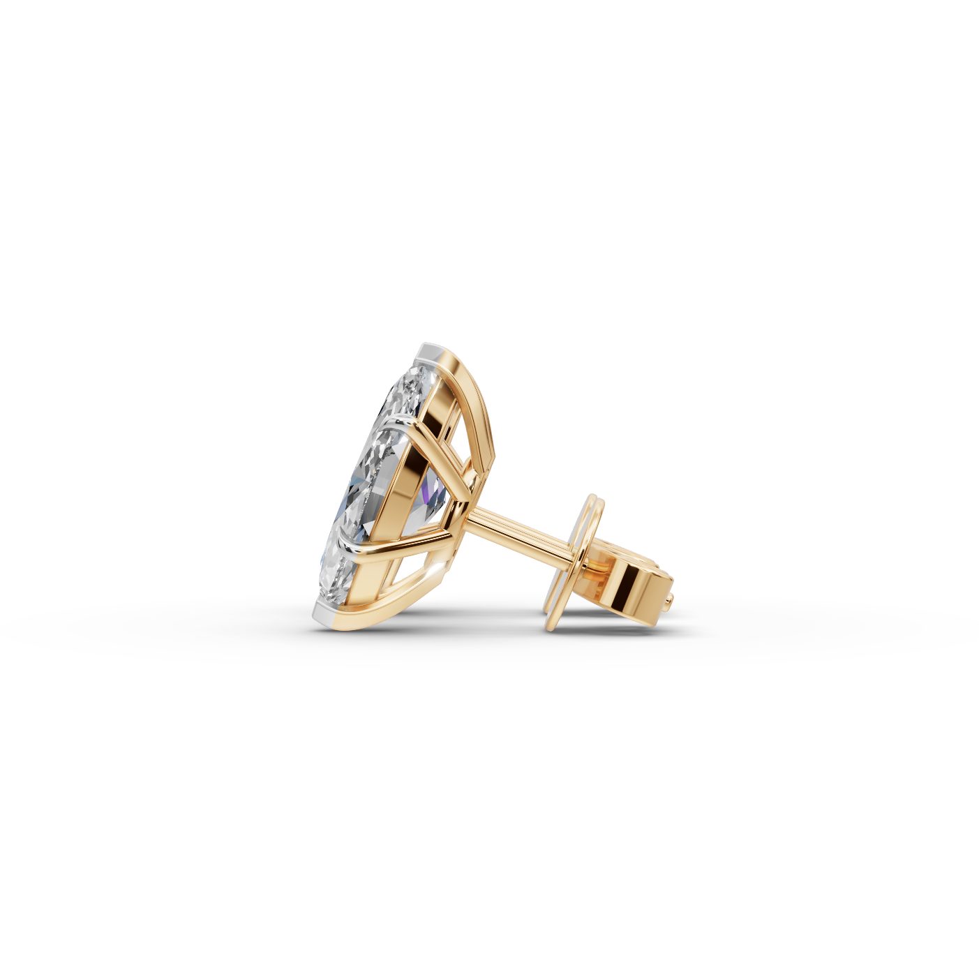 Brilliant Promise Marquise Lab-Grown Diamond Studs Earring in yellow gold