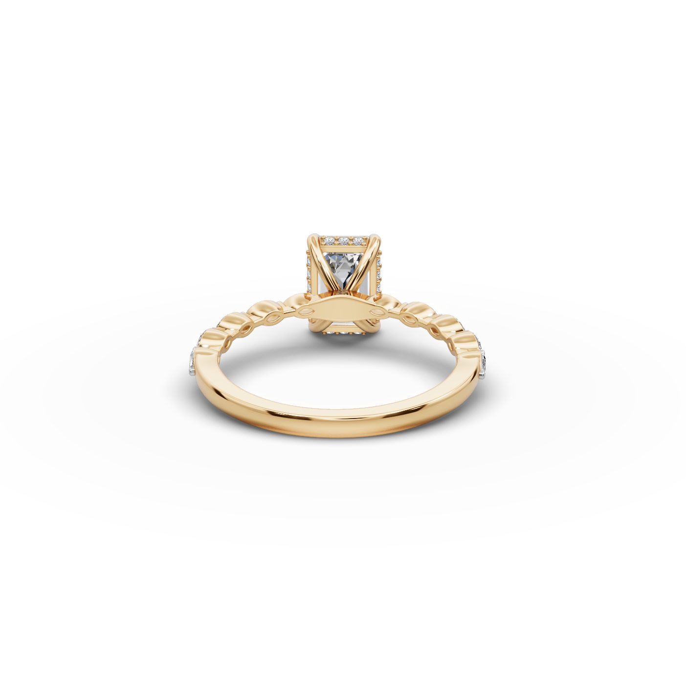 Everlasting Signature Emerald Lab-Grown Diamond Solitaire Ring in yellow gold