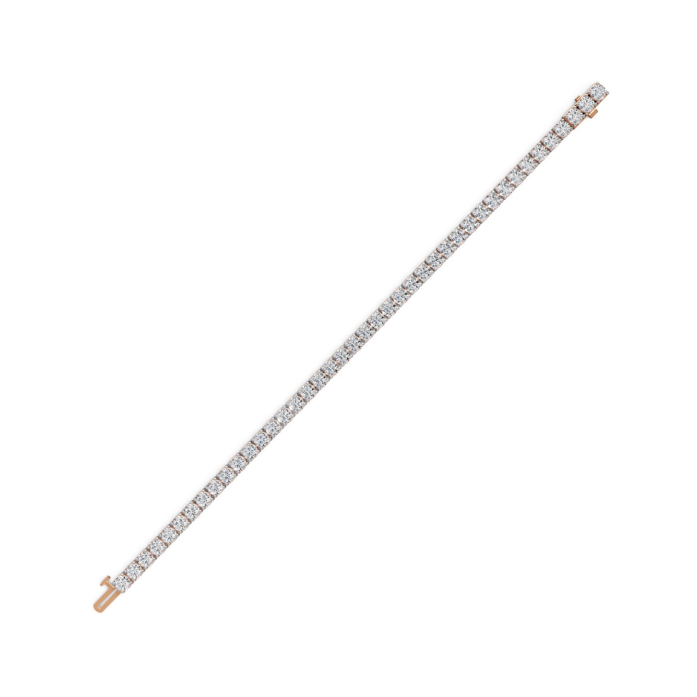 Luminous Muse Round Lab-Grown Diamond Tennis Bracelet in rose gold