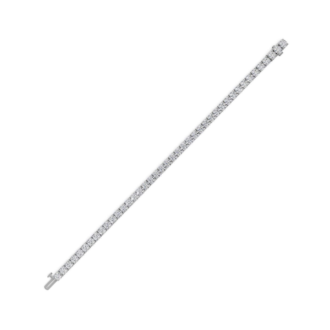 Luminous Muse Round Lab-Grown Diamond Tennis Bracelet in white gold