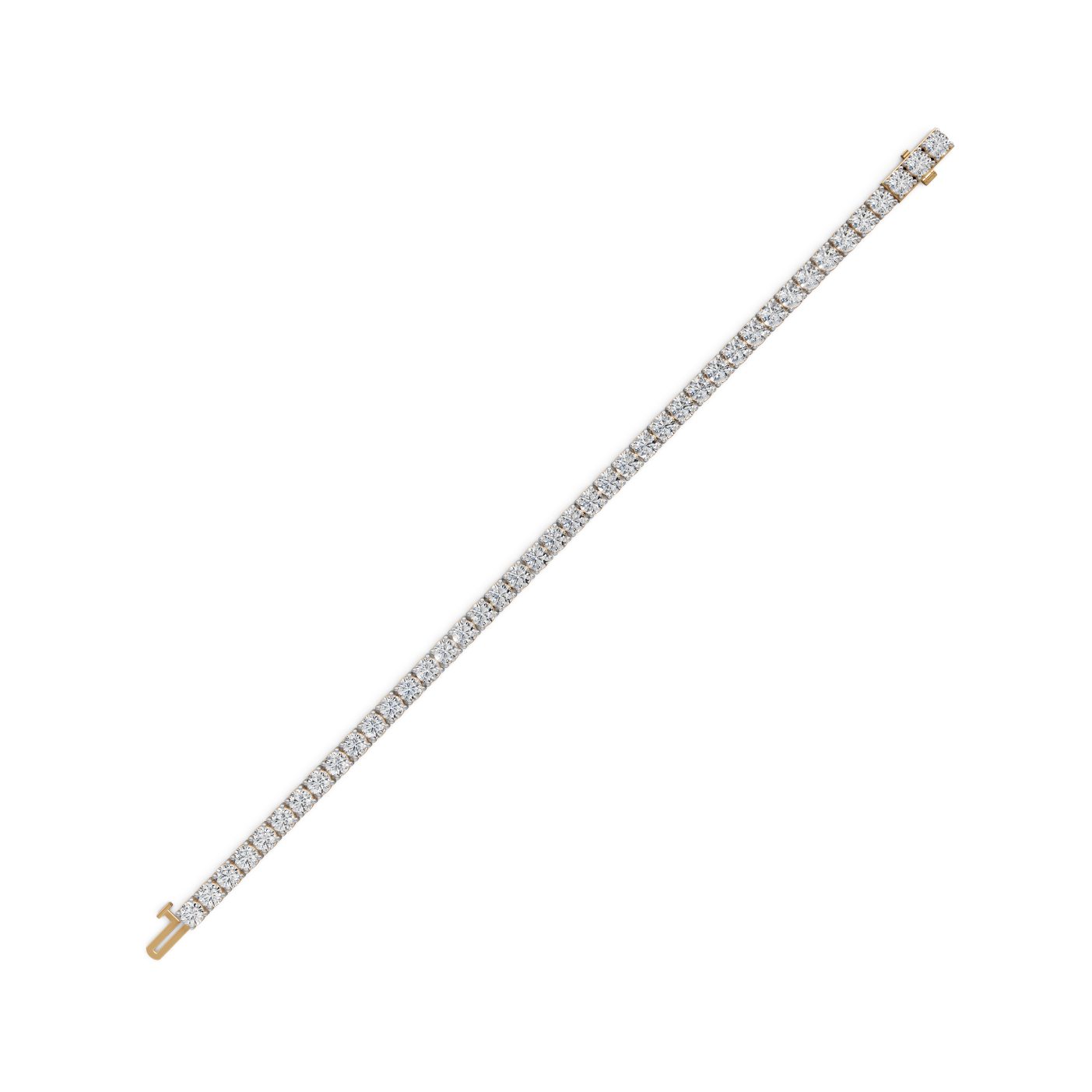 Luminous Muse Round Lab-Grown Diamond Tennis Bracelet in yellow gold