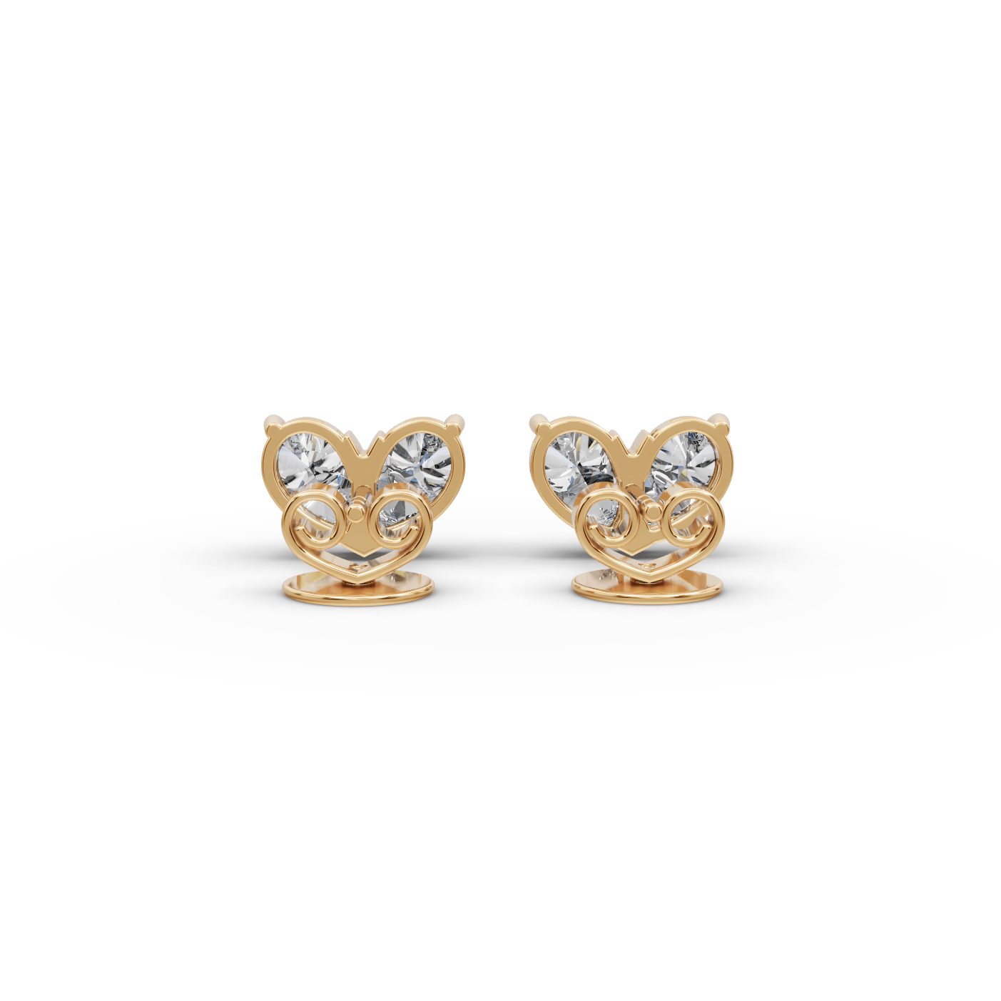 Luminous Glow Pear Lab-Grown Diamond Studs Earring in yellow gold